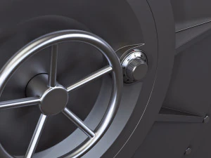 bank vault door v 3 3D Model