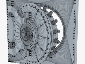 bank vault door v 3 3D Model