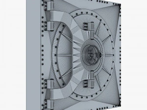 bank vault door v 3 3D Model