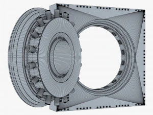 bank vault door v 3 3D Model
