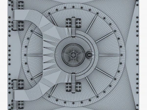 bank vault door v 3 3D Model