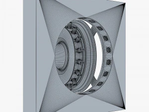 bank vault door v 3 3D Model