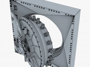 bank vault door v 3 3D Model