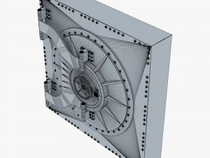 bank vault door v 3 3D Model