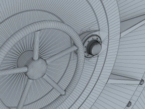 bank vault door v 3 3D Model