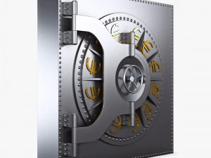 bank vault door v 4 3D Model