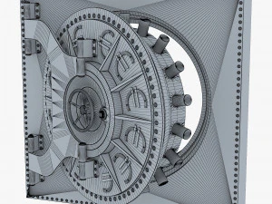 bank vault door v 4 3D Model