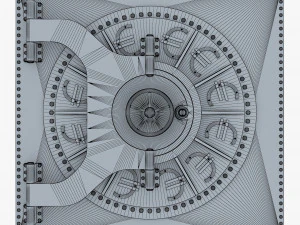 bank vault door v 4 3D Model