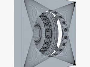 bank vault door v 4 3D Model