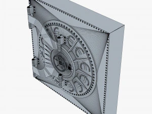 bank vault door v 4 3D Model