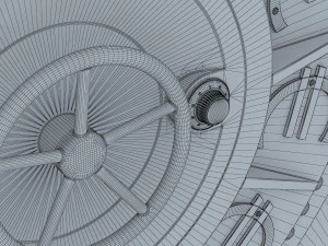 bank vault door v 4 3D Model