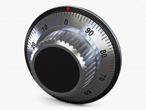 blocco del disco con codice meccanico di rotazione v 2 Modello 3D