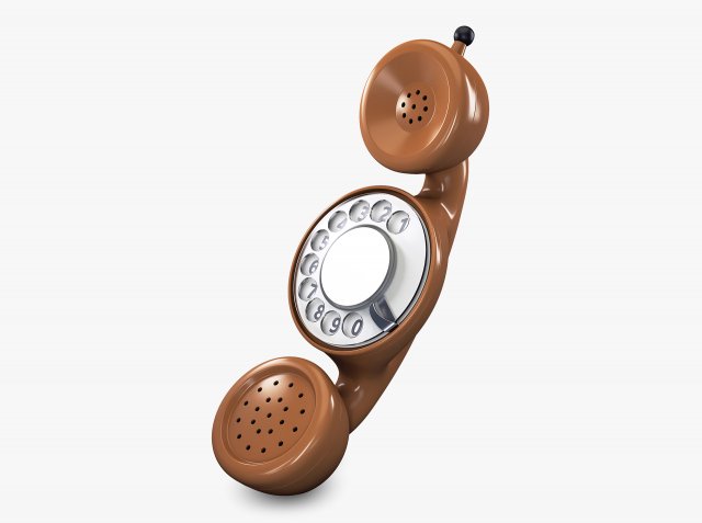 funny rotary mobile phone v 1 Modèle 3D .c4d .max .obj .3ds .fbx .stl .blend 