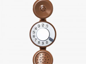 funny rotary mobile phone v 1 3D Model