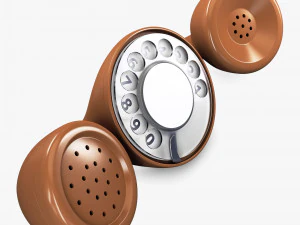 funny rotary mobile phone v 1 3D Model