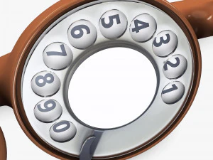 funny rotary mobile phone v 1 3D Model
