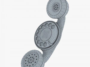 funny rotary mobile phone v 1 3D Model