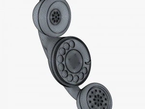 funny rotary mobile phone v 1 3D Model