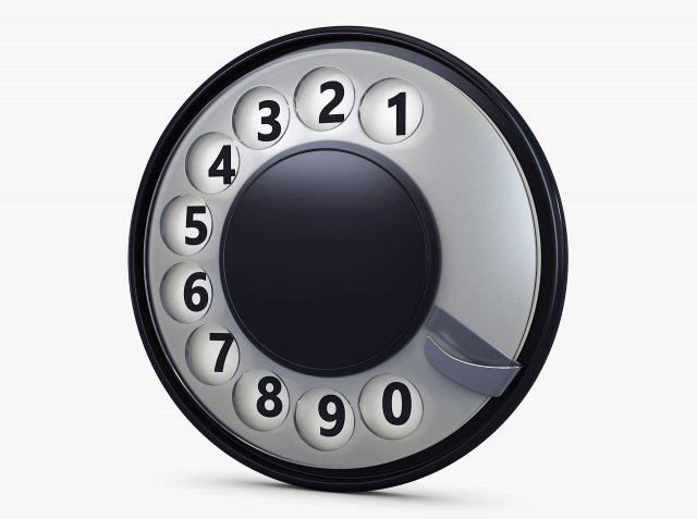 rotary phone dial v 1 3D Модель .c4d .max .obj .3ds .fbx .stl .blend 