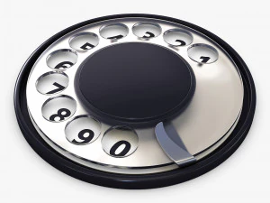 rotary phone dial v 1 3D Model