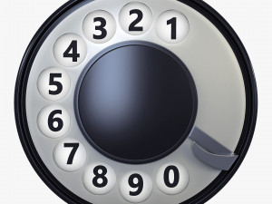 rotary phone dial v 1 3D Модель