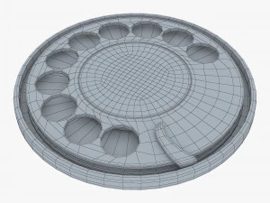 rotary phone dial v 1 3D Model