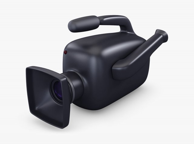 cartoon cinema camera v 1 3D Модель .c4d .max .obj .3ds .fbx .stl .blend 