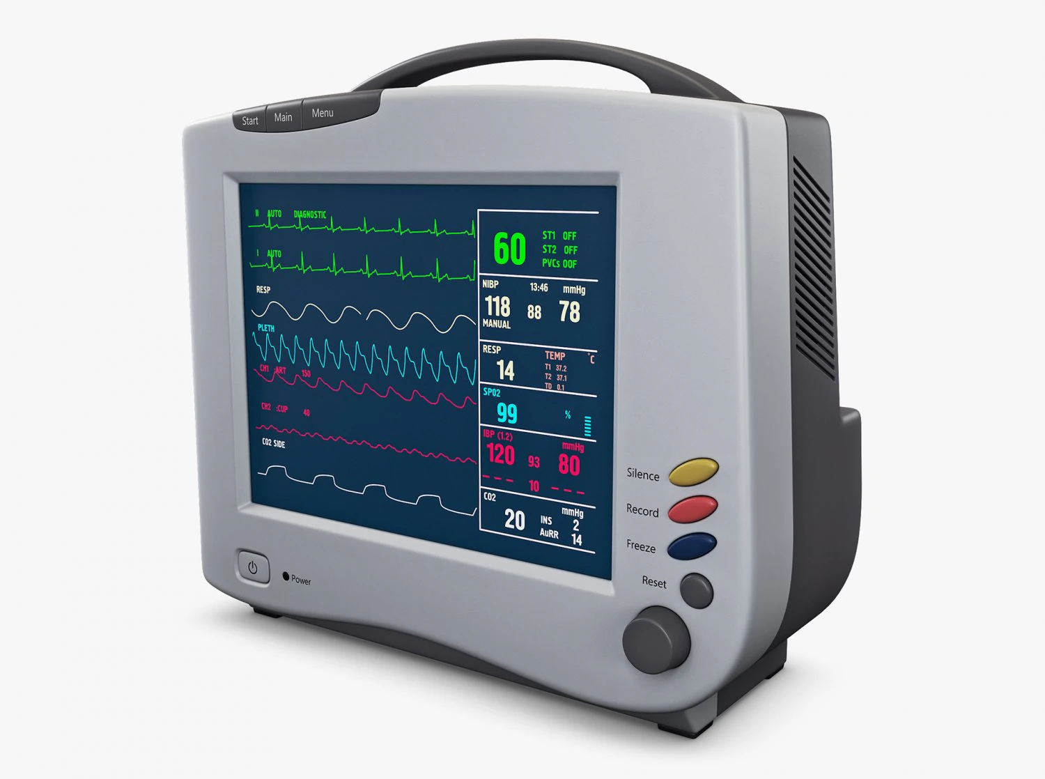monitor m&eacute;dico v 1 Modelo 3D .c4d .max .obj .3ds .fbx .stl .blend 