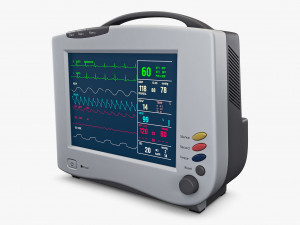 medical monitor v 1 3D Model