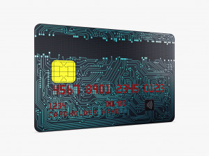 electronic circuit bank card v 2 Modelo 3D