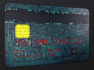 electronic circuit bank card v 2 3D Model