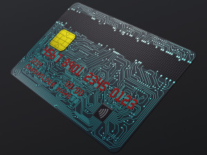 electronic circuit bank card v 2 3D Model
