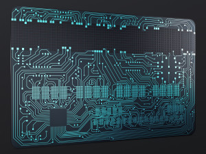 electronic circuit bank card v 2 3D Model
