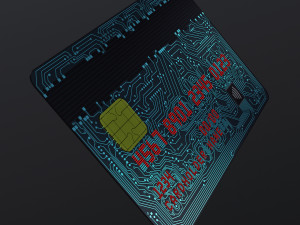 electronic circuit bank card v 2 3D Model