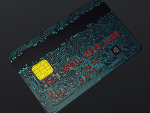 electronic circuit bank card v 2 3D Model