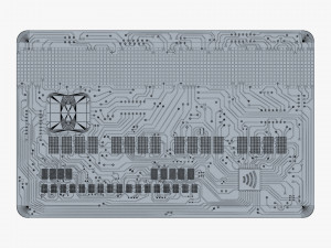 electronic circuit bank card v 2 3D Model