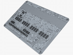 electronic circuit bank card v 2 3D Model