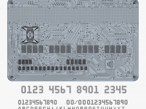 electronic circuit bank card v 2 3D Model