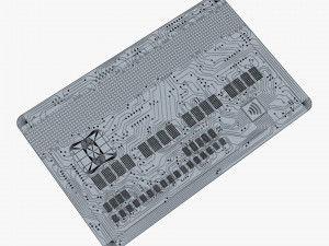 electronic circuit bank card v 2 3D Model
