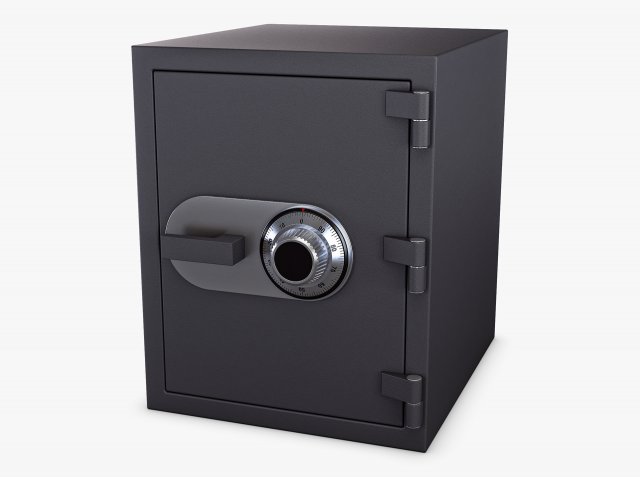 steel safe v 1 3D Model .c4d .max .obj .3ds .fbx .stl .blend 