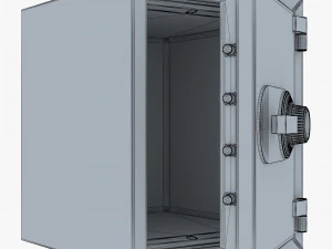 steel safe v 1 3D Model