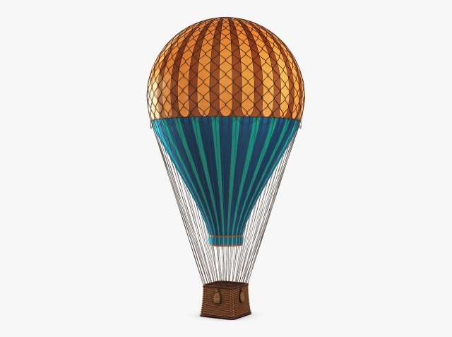hot air balloon v 4 Model 3D .c4d .max .obj .3ds .fbx .stl .blend 
