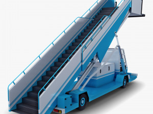 passenger boarding stairs car v 1 Modelo 3D