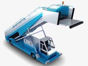 passenger boarding stairs car v 1 3D Model