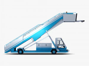passenger boarding stairs car v 1 3D Model