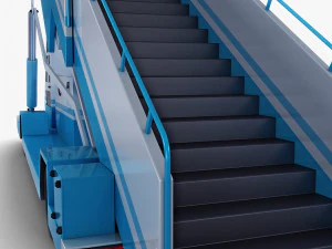 passenger boarding stairs car v 1 3D Model