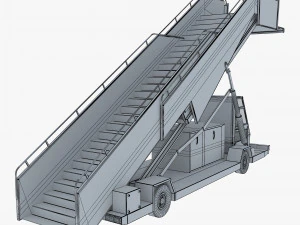 passenger boarding stairs car v 1 3D Model