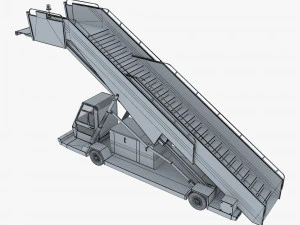 passenger boarding stairs car v 1 3D Model