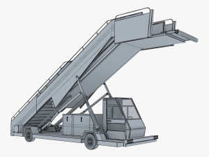 passenger boarding stairs car v 1 Modelo 3D
