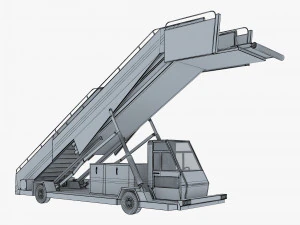 passenger boarding stairs car v 1 3D Model